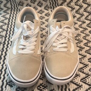 Vans Women's Sneakers in Cream and White